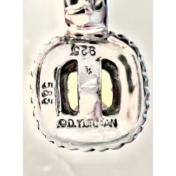 David Yurman Vintage Citrine Albion Pendant Necklace - 14K Yellow Gold💎💛🌟 - Picture 6 of 8